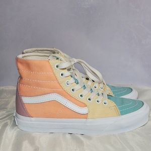 Vans SK8 - Hi Tapered Pastal Block shoes size 6 in Girls and 4.5 in Young Men.